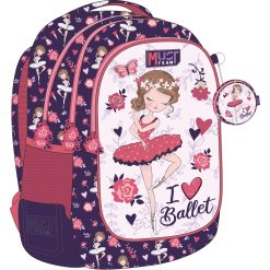 43 CM BACKPACK 3 CASES I LOVE BALLET