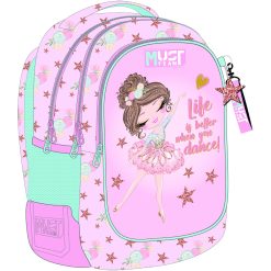 43 CM BACKPACK 3 CASES SHINY BALLERINA