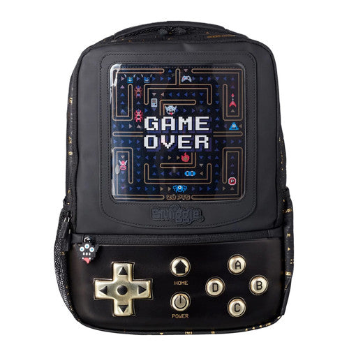 Backpack Medium Black/Silver Game Smiggle