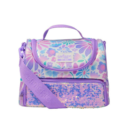 Lunch Bag Cyan/Pink Flower Smiggle