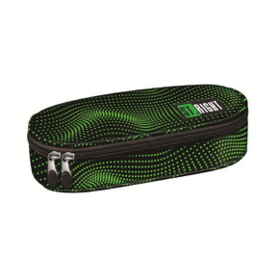 Green Halftone 1 compartment pencil case