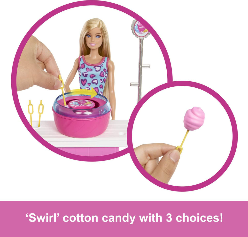 Barbie Mysteries: Beach Detectives Barbie “Malibu” Doll, Cotton Candy Game Playset
