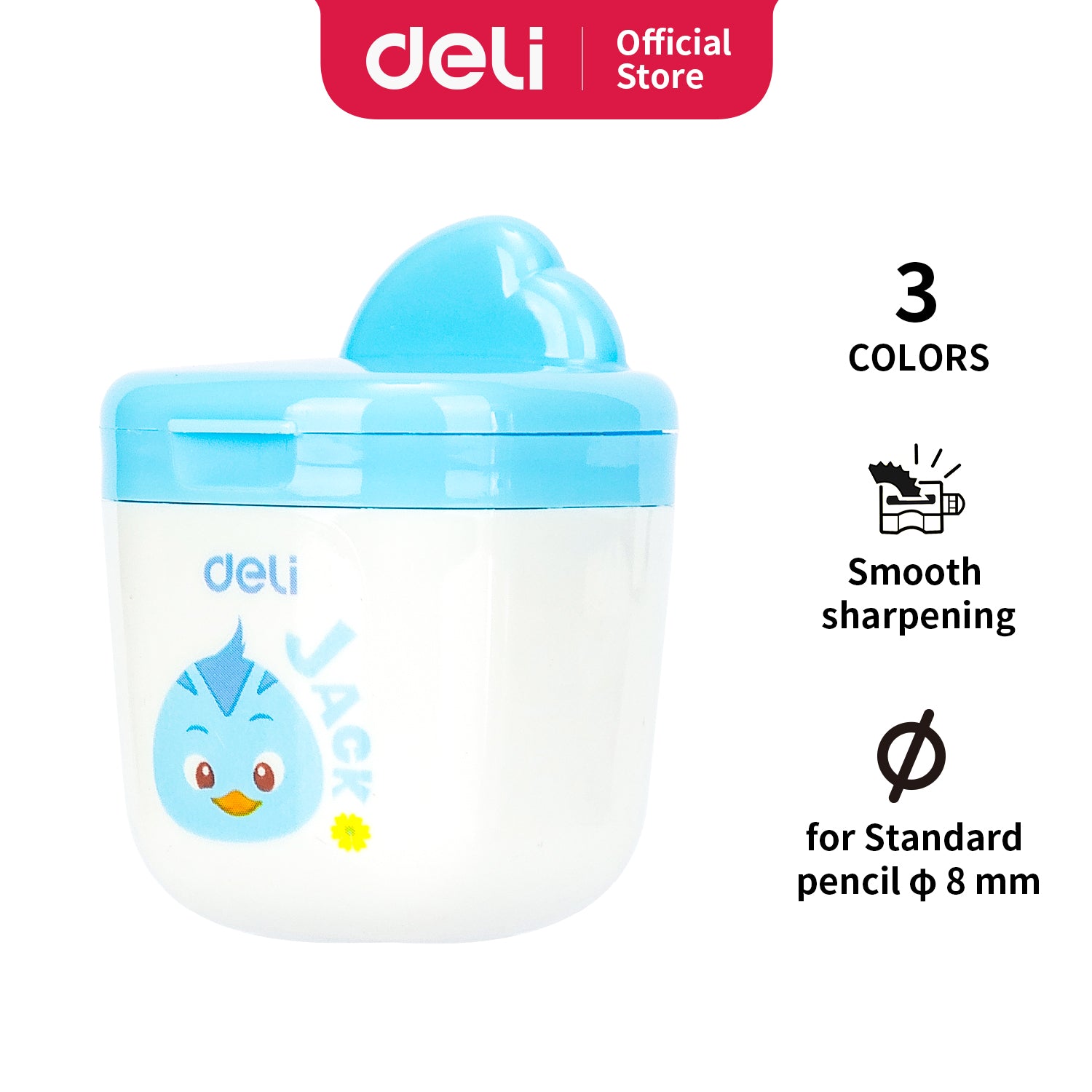 Deli Pencil Sharpner One Hole For Standard Pencil