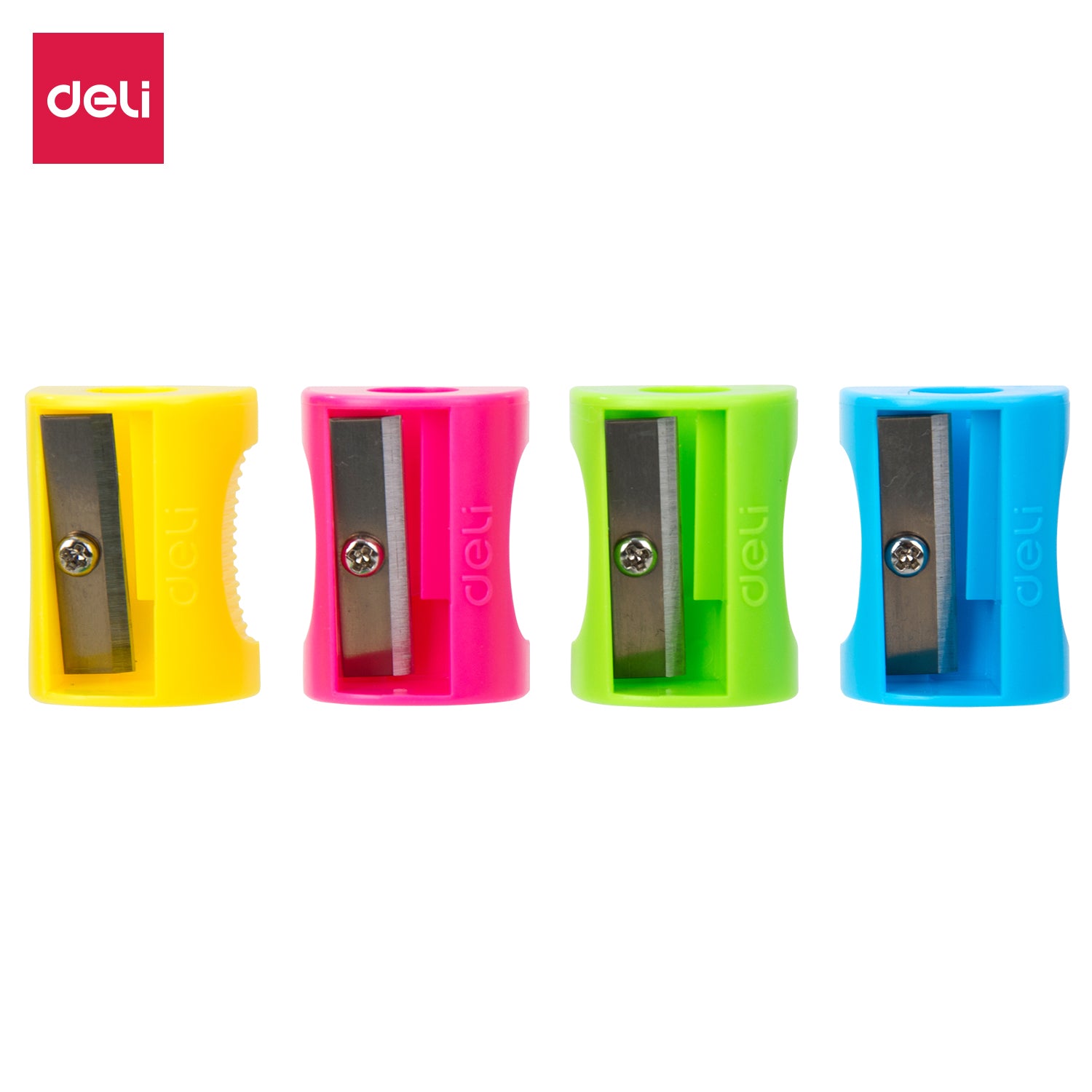 Deli Pencil Sharpner 1-Hole Ass.