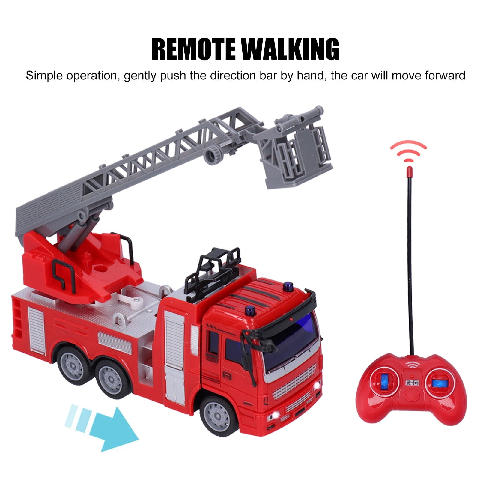 Fire Fighting Truck Model Remote Control Light Sound Water Spray Simulation Vehicle Toy