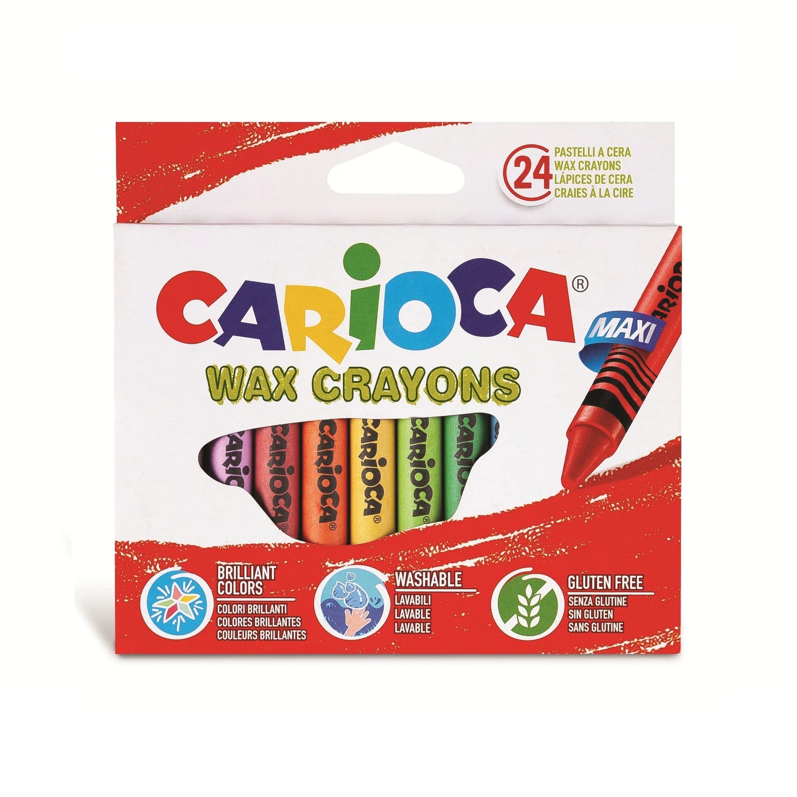 CARIOCA Wax Crayons Set Of 24 11Mm