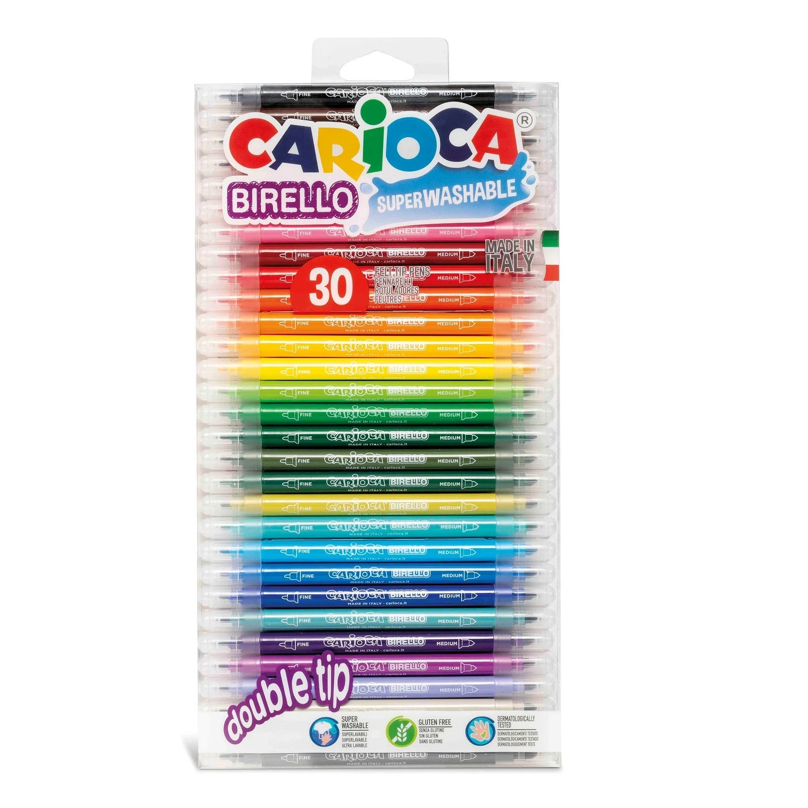 CARIOCA Birello Double Tip Felt Pens Set Of 30