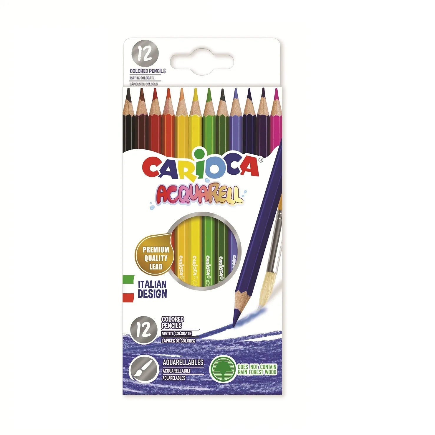 Carioca Acquarell Set Of 12 Wood Pencils
