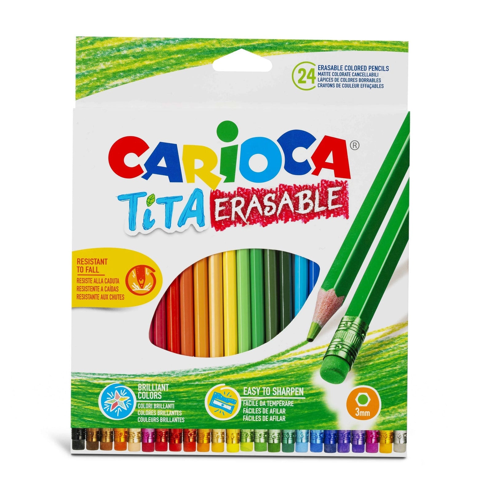 Carioca Tita Erasable Coloring Pencils Set Of 24