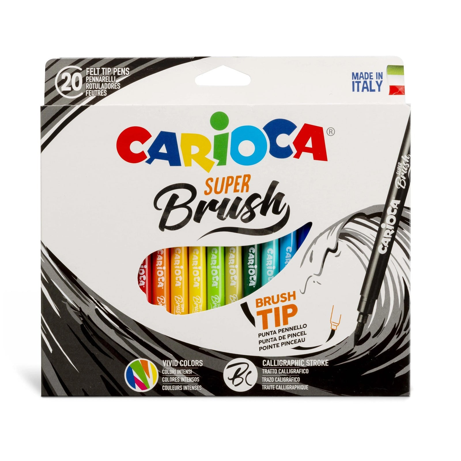 CARIOCA Super Brush Set Of 20 Vivid Colors