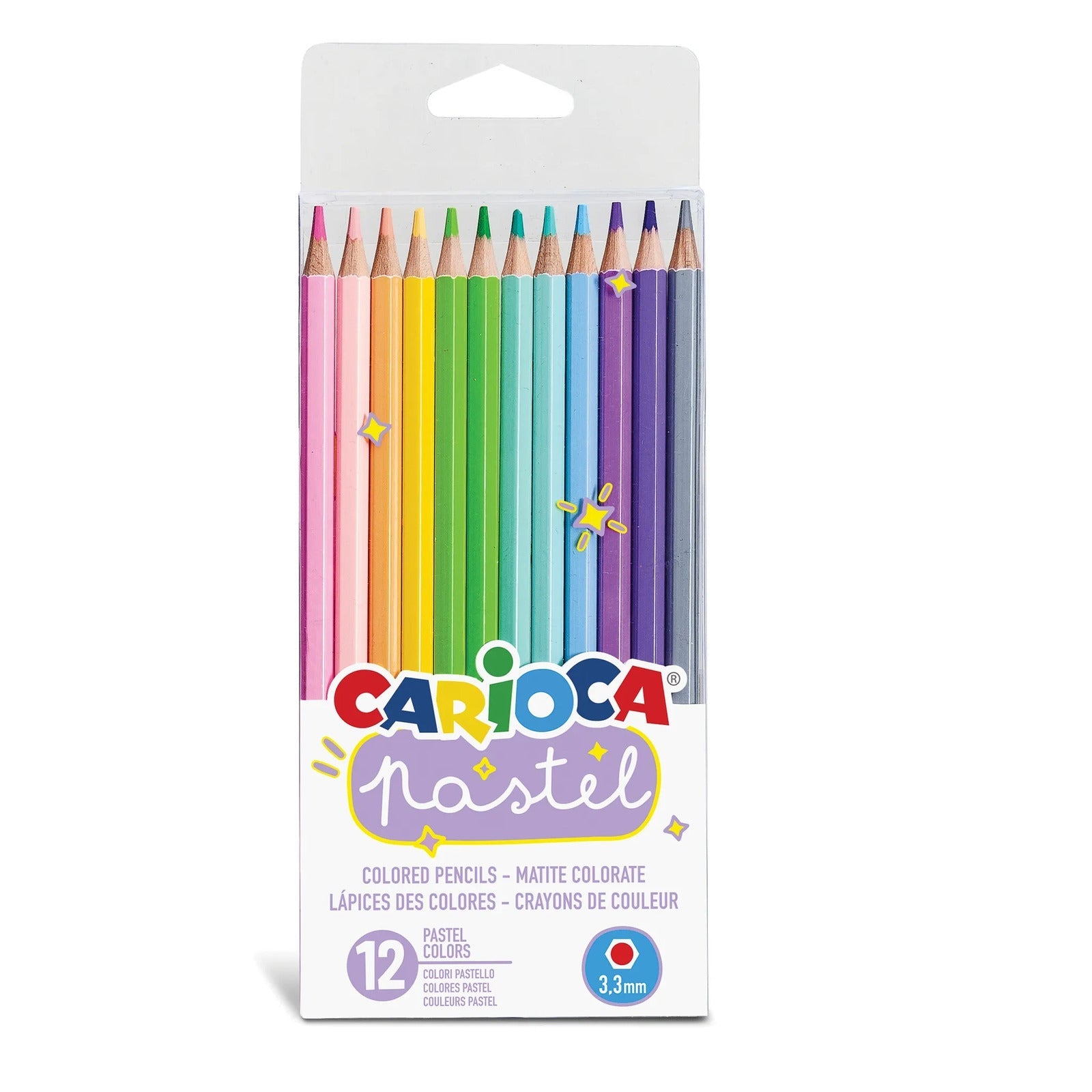Carioca Pastel Coloring Pencils Set Of 12