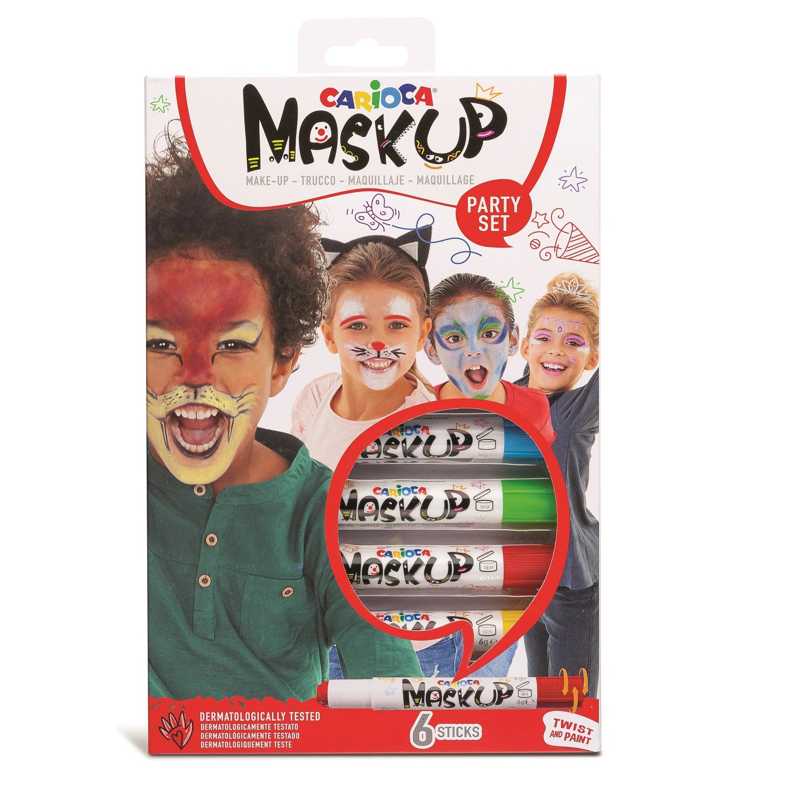 Carioca Mask Up Party Face Paint - 6 pcs