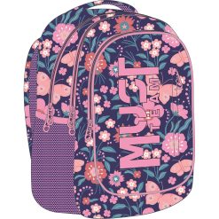43 CM BACKPACK 3 CASES BUTTERFLY FLOWER WITH LUNCH BAG AND PENCIL CASE