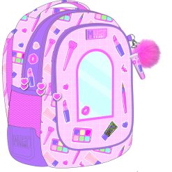 43 CM BACKPACK 3 CASES COSMETICS