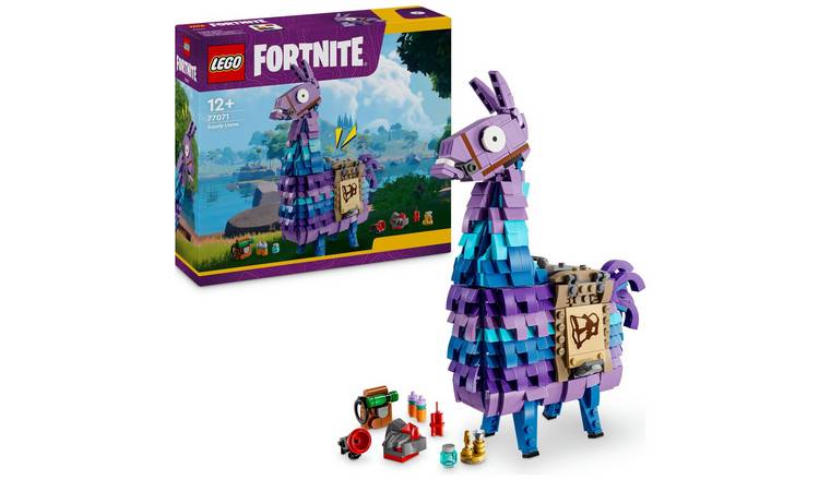 LEGO Fortnite Llama set with packaging on a white background