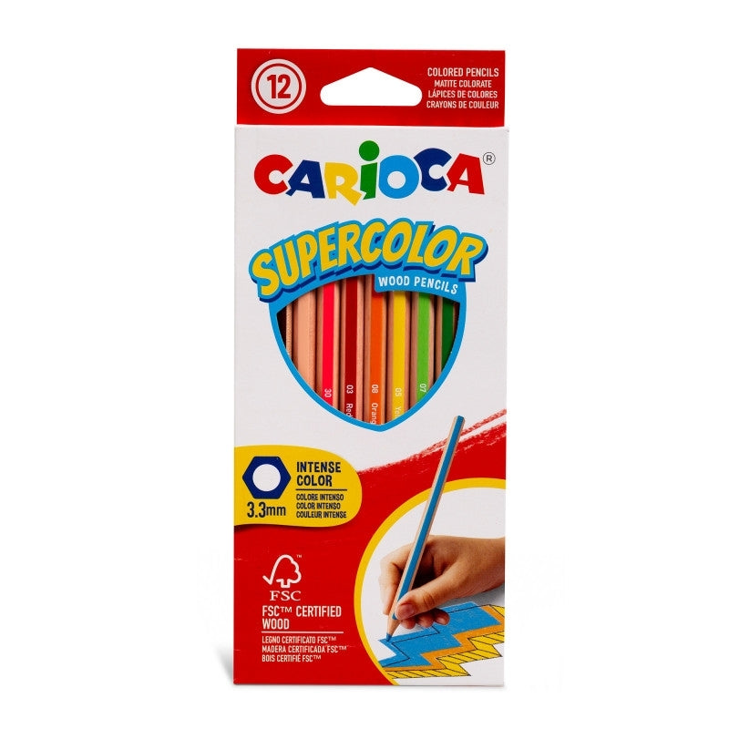 Carioca Supercolor Wood Pencils Set Of 12