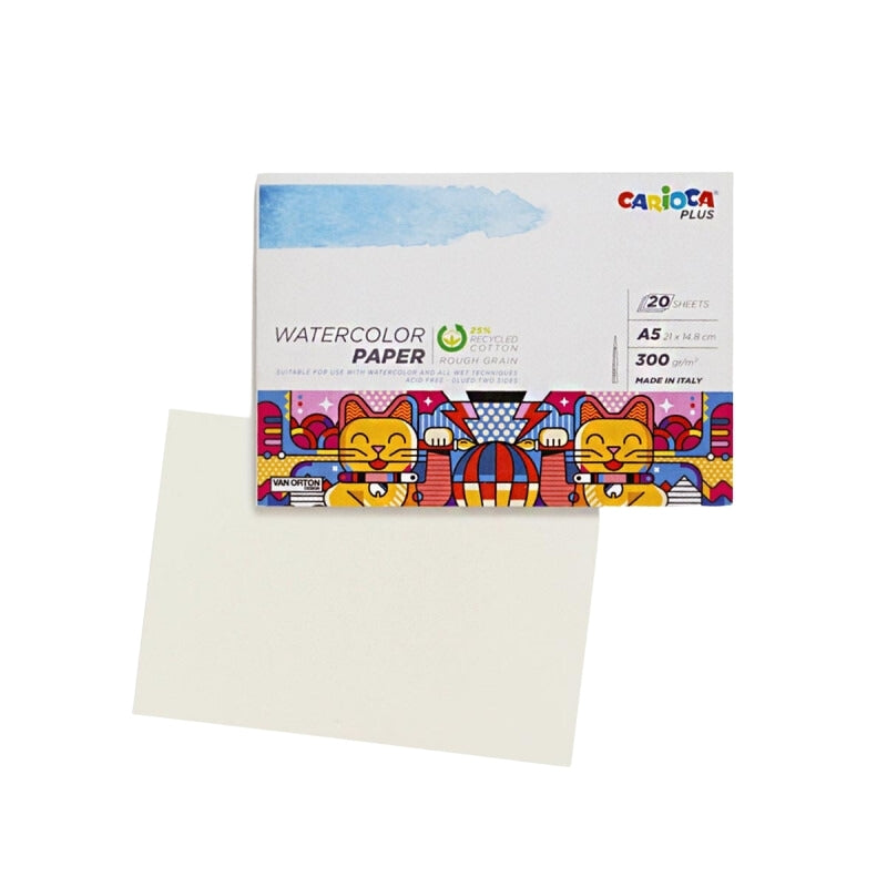 CARIOCA PLUS WATERCOLOR PAPER A5 20 SHEETS