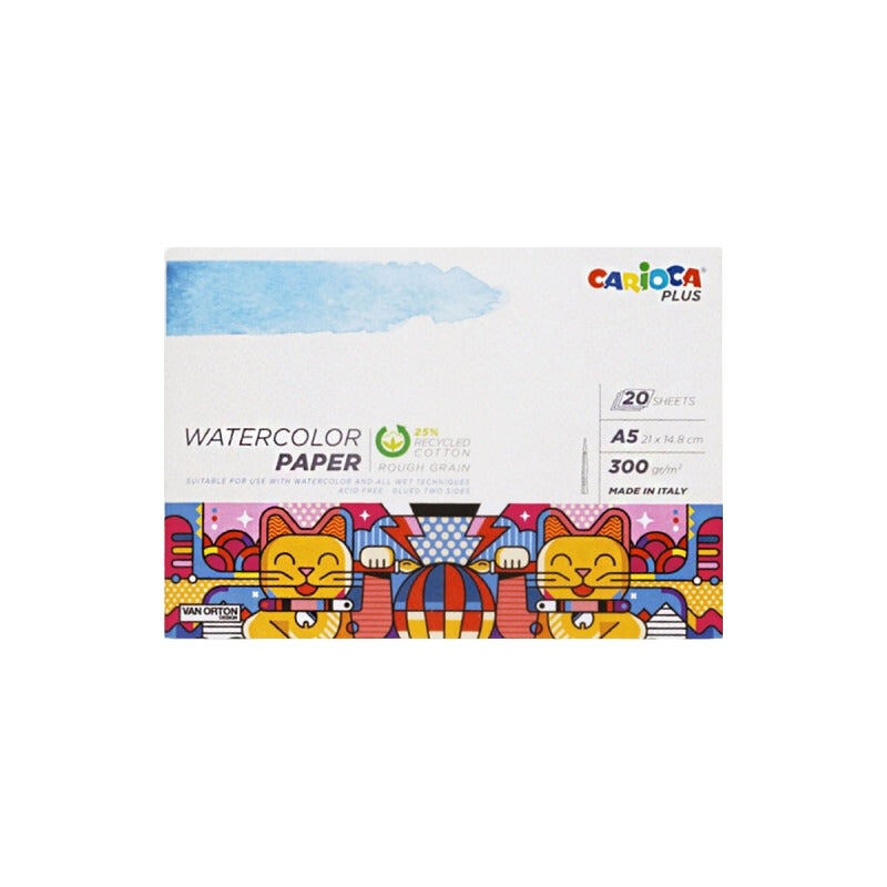 CARIOCA PLUS WATERCOLOR PAPER A5 20 SHEETS