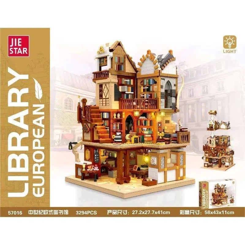 JieStar 57016 Medieval European Library | Pieces Count:3294