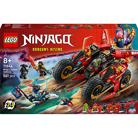 LEGO Ninjago set packaging with red and black vehicle on a white background
