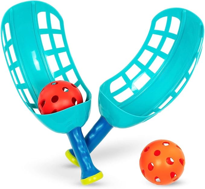 Battat – Classic Scoop & Toss Playset – 4 Pieces Catch & Throw Game – Coordination & Physical Activity – Outdoor, Summer Toys – 5 Years + – Catch A Ball Playset