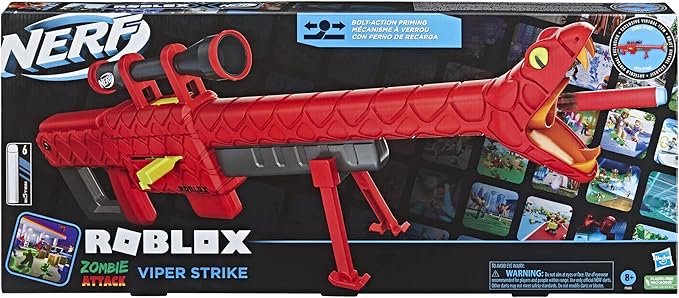 NERF Roblox Zombie Attack: Viper Strike Sniper-Inspired Blaster with Scope