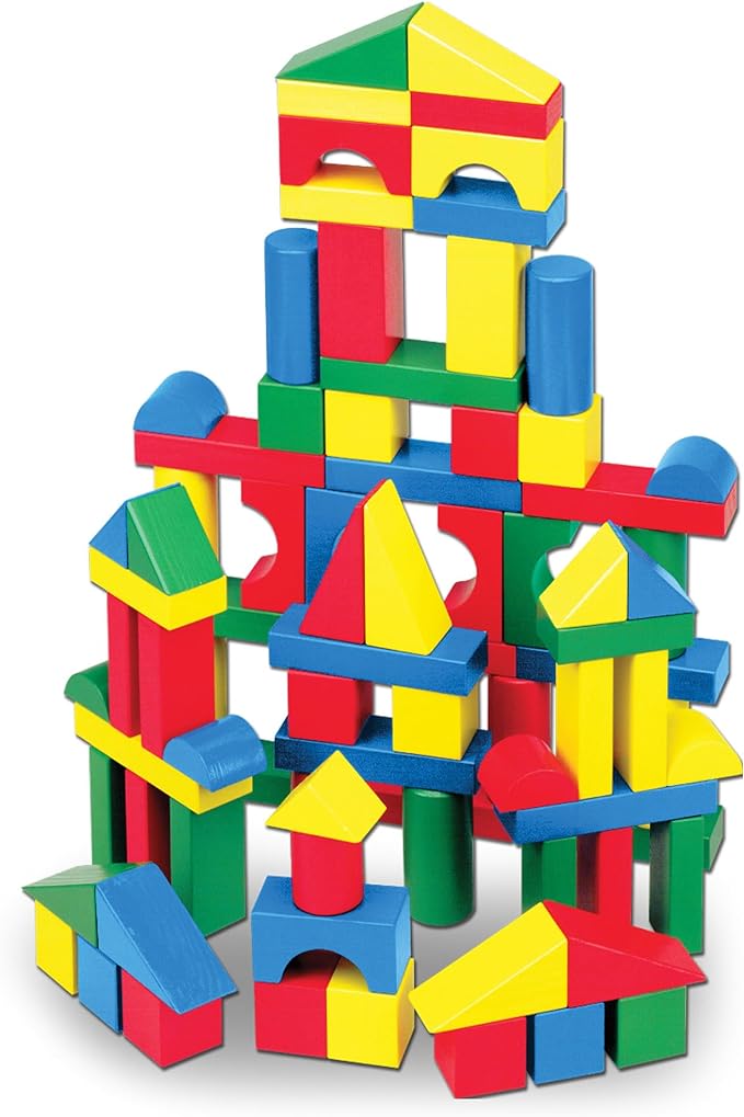 Wooden Building Blocks, 100-Piece Set