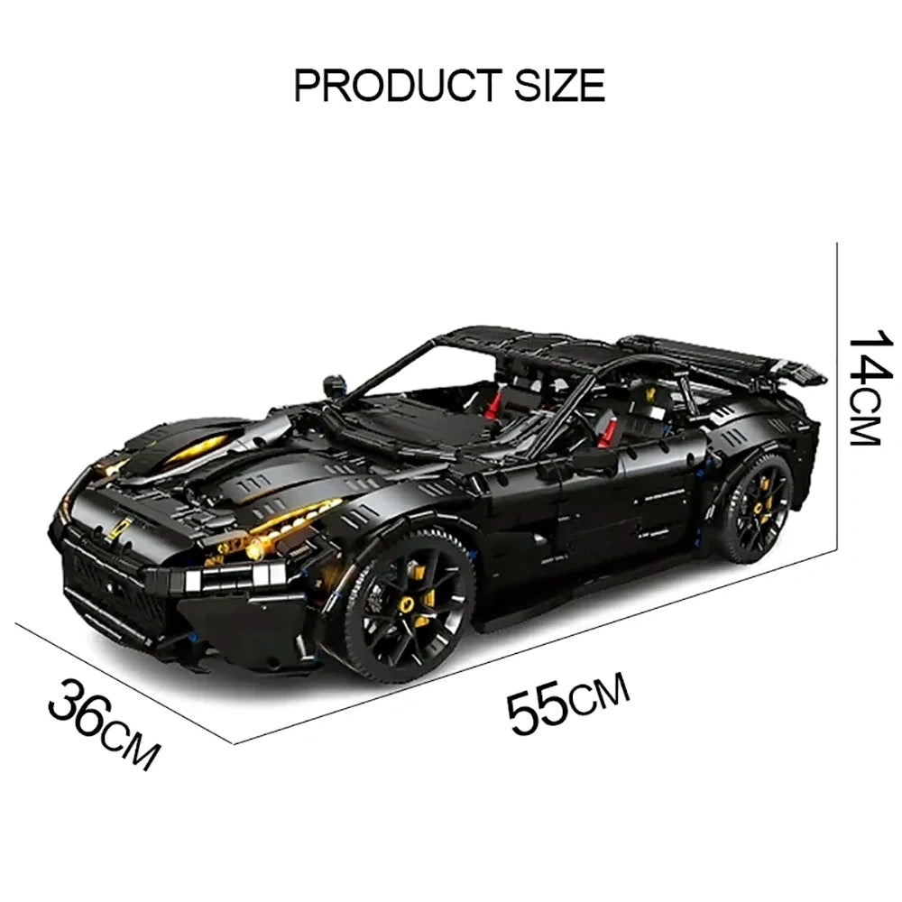 JIESTAR 91102 F12 Super Sport Black Racing Car Technic