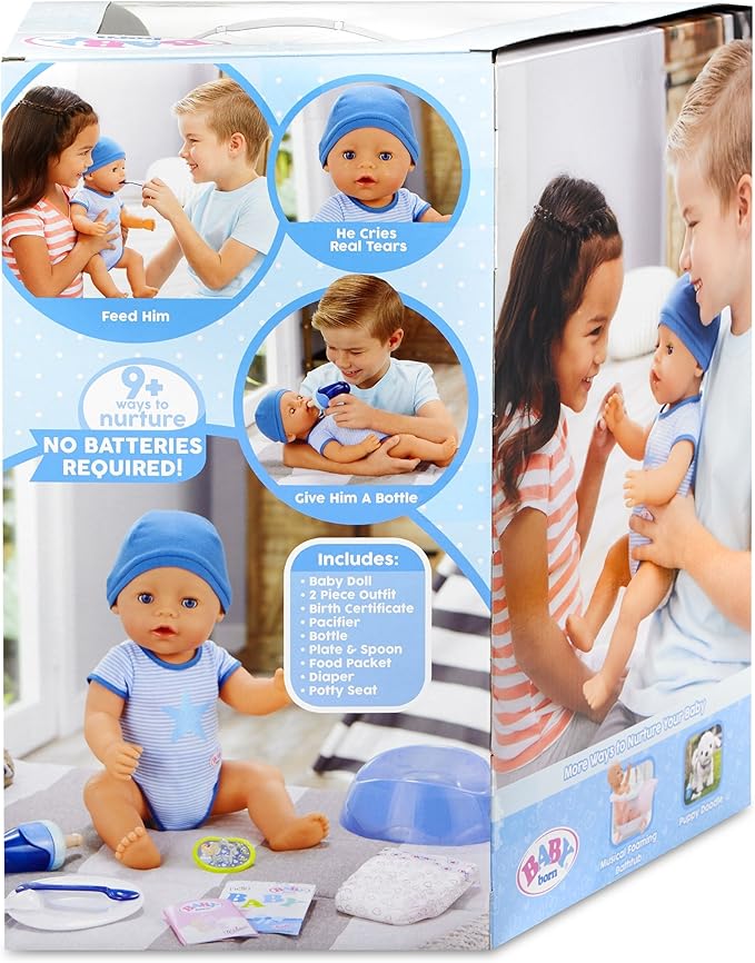 Baby Born Interactive Boy Doll, Blue