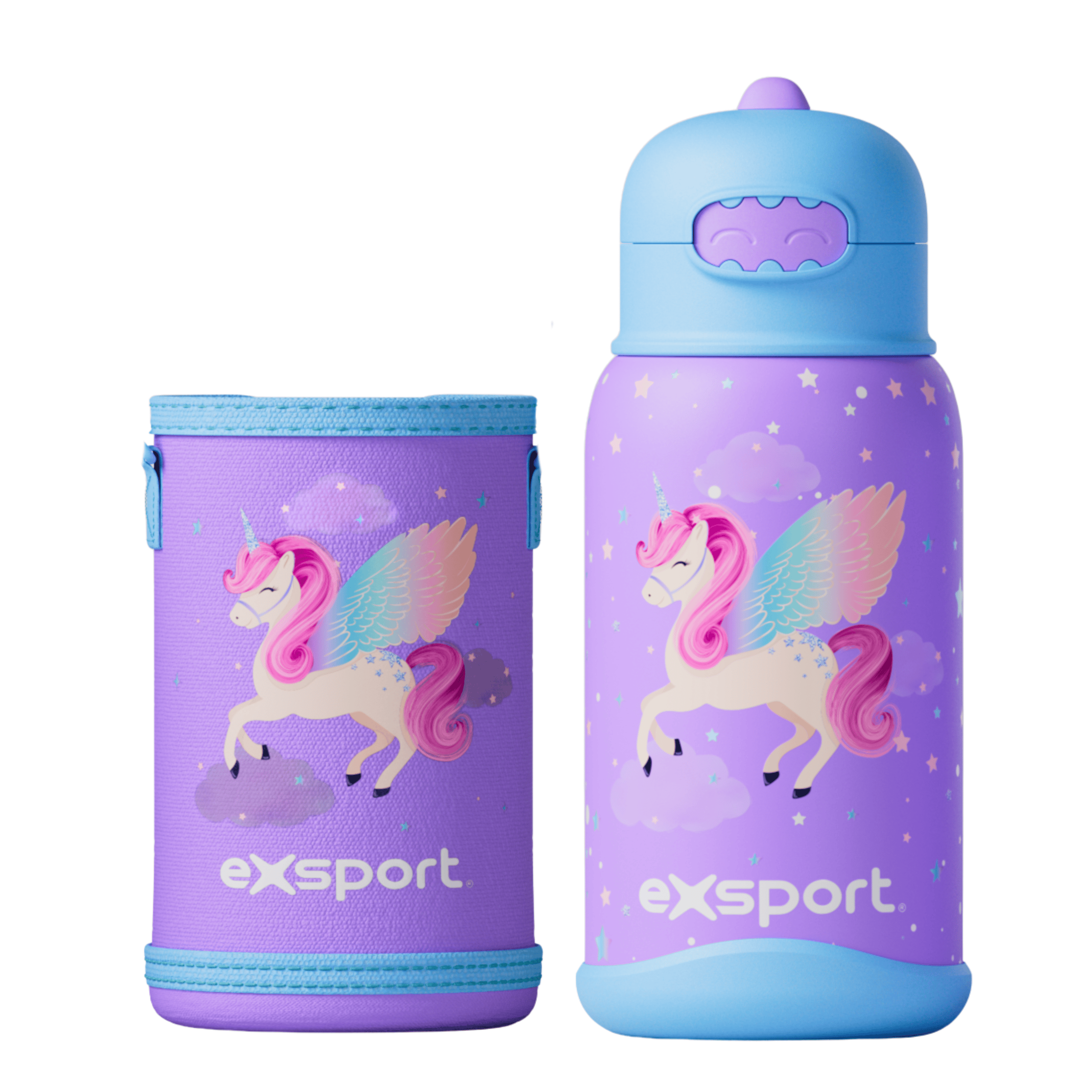 EXSPORT Kids Water Bottle 550ml With Case Unicorn / 2627306