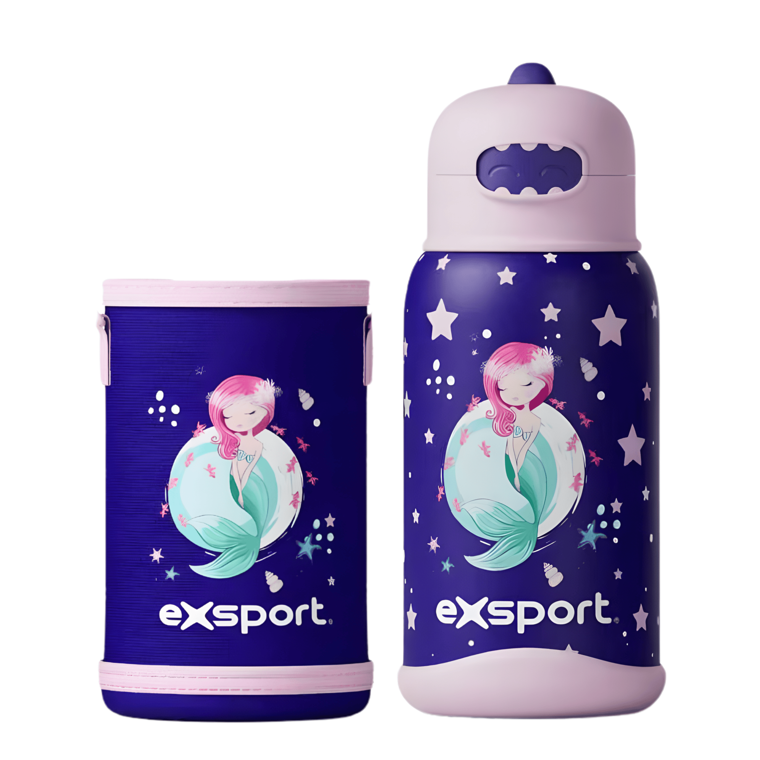 EXSPORT Kids Water Bottle 550ml With Case Mermaid / 2627326