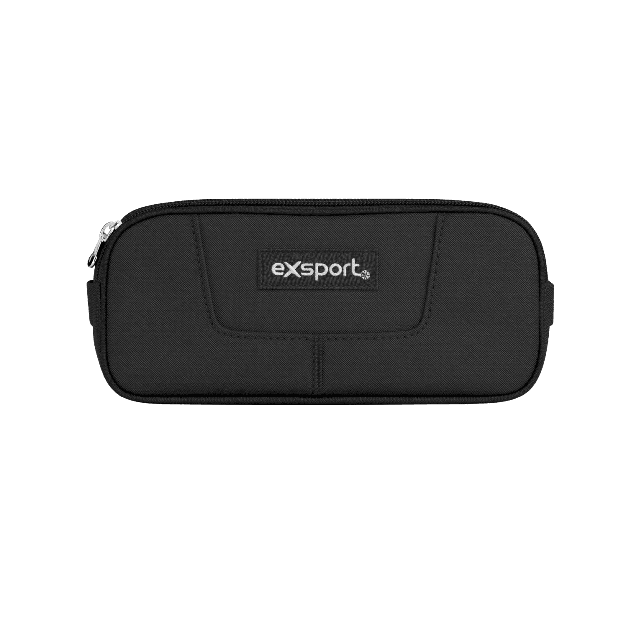EXSPORT Pencil Case Plain 2 Comp. Black / 2627516
