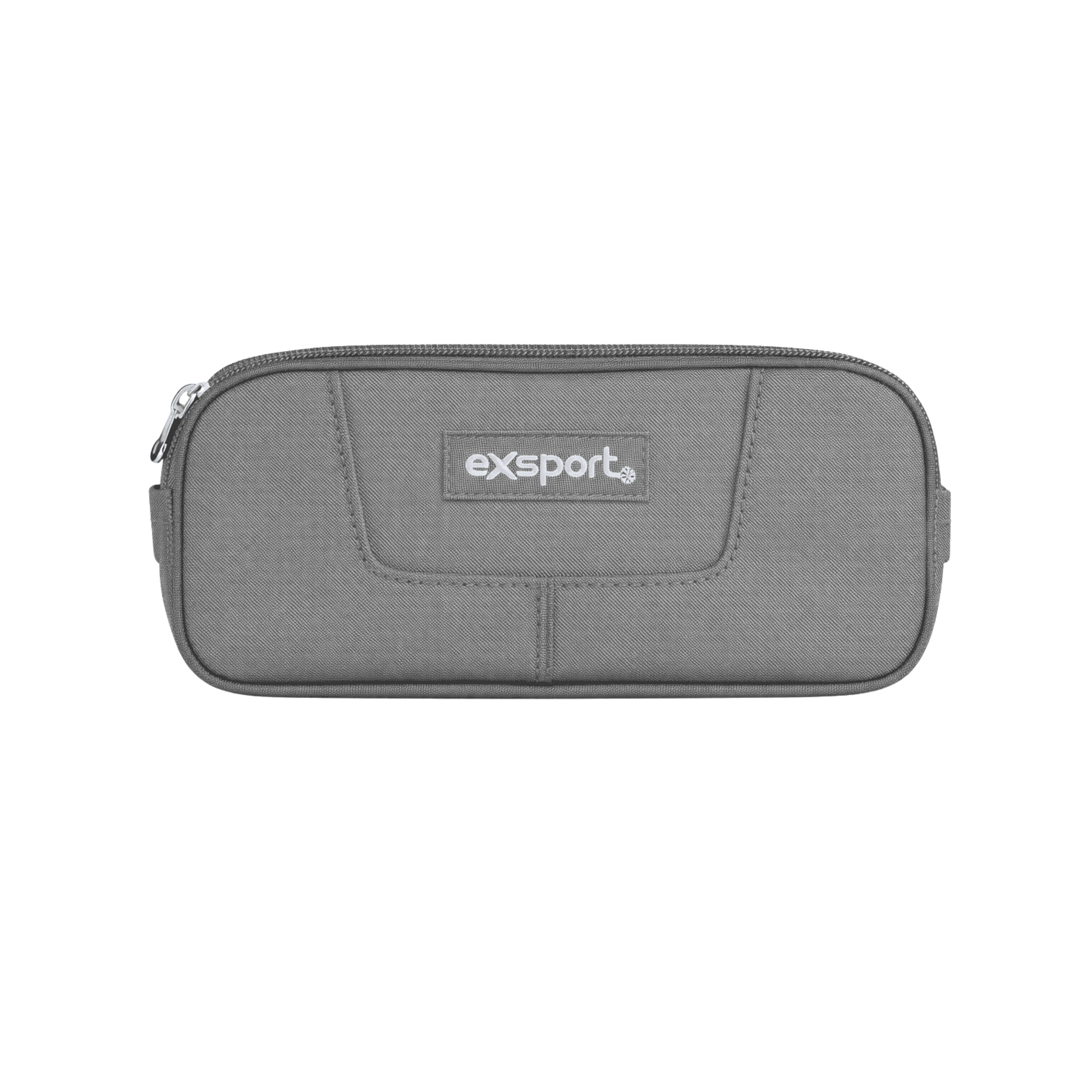 EXSPORT Pencil Case Plain 2 Comp. Grey / 2627516