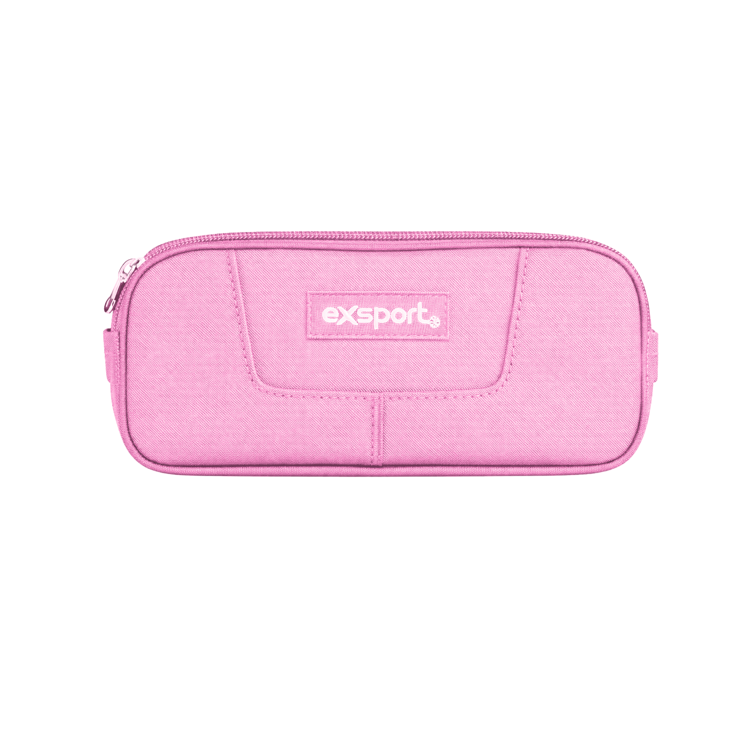 EXSPORT Pencil Case Plain 2 Comp. Pink / 2627516