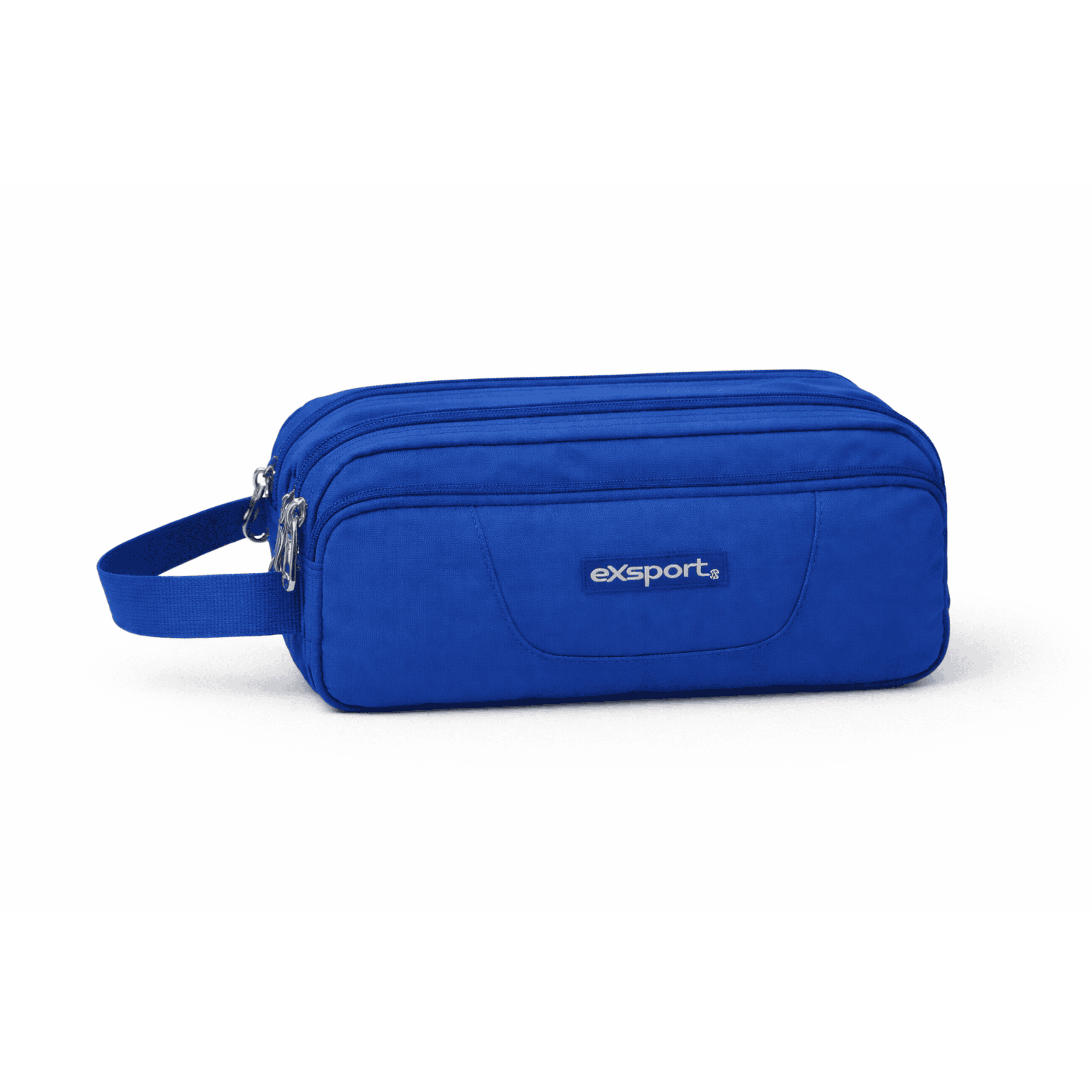 EXSPORT Pencil Case Plain 3 Comp. Blue / 2627517