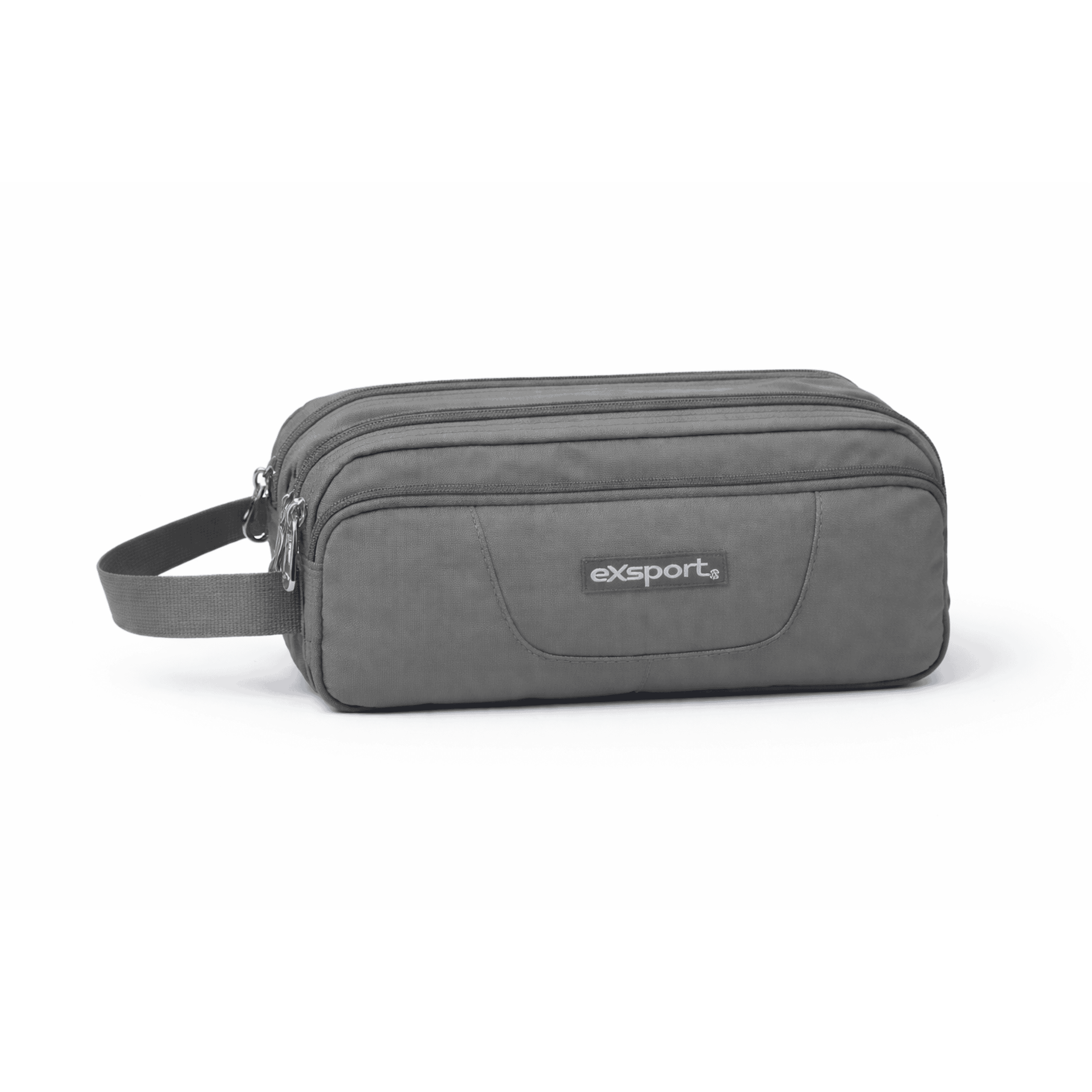 EXSPORT Pencil Case Plain 3 Comp. Grey / 2627517