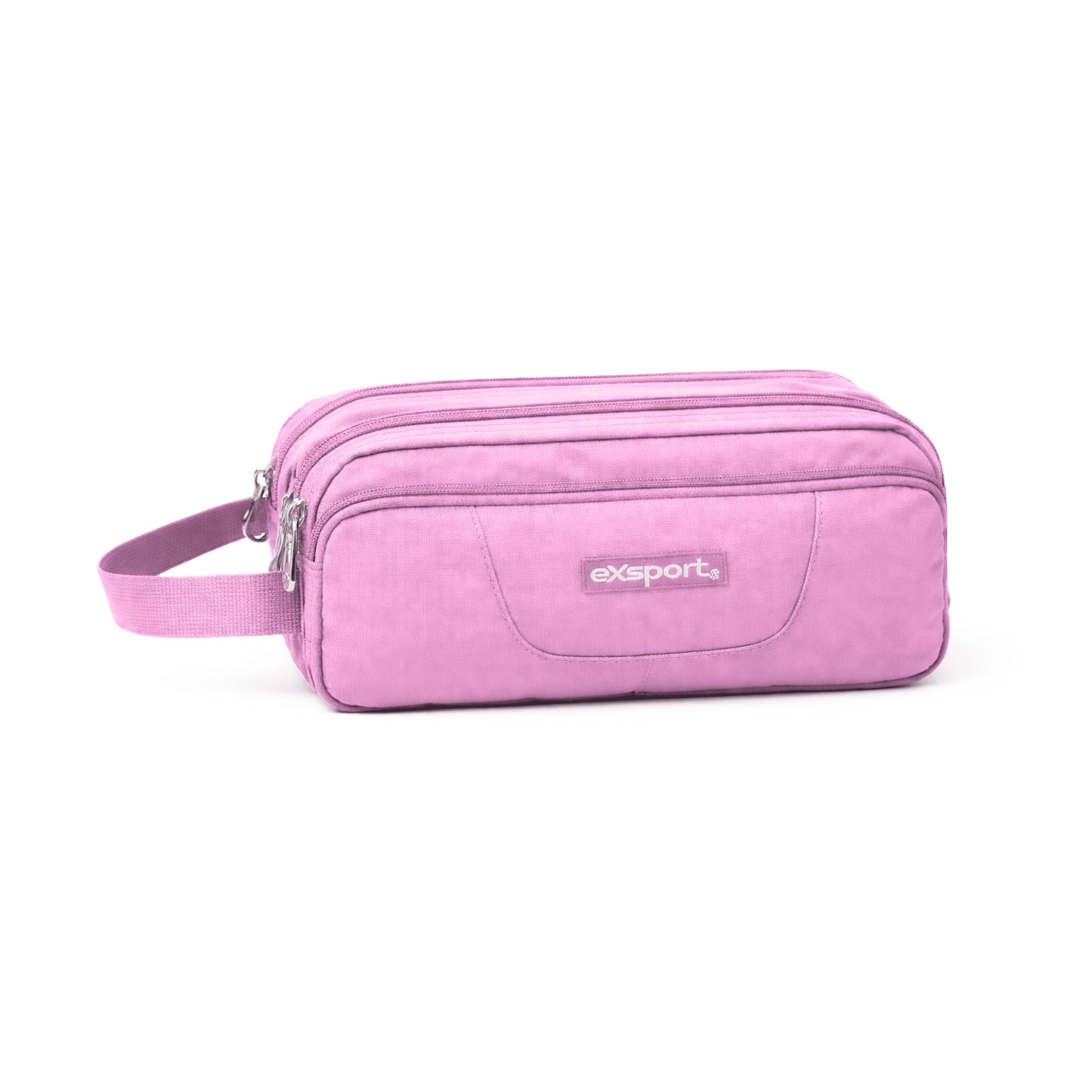 EXSPORT Pencil Case Plain 3 Comp. Pink / 2627517