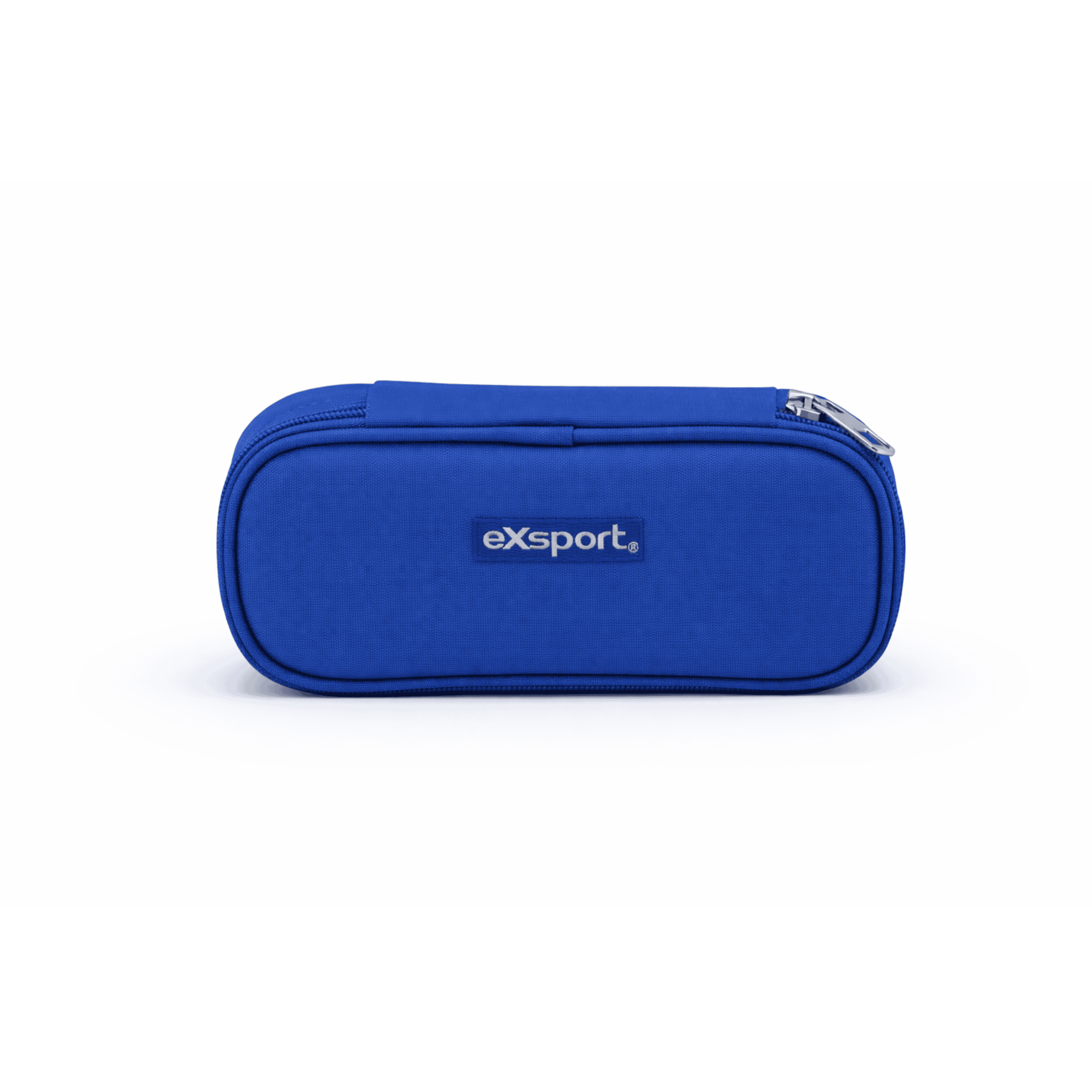 EXSPORT Pencil Case Round Plain Hard Shell Blue / 2627518