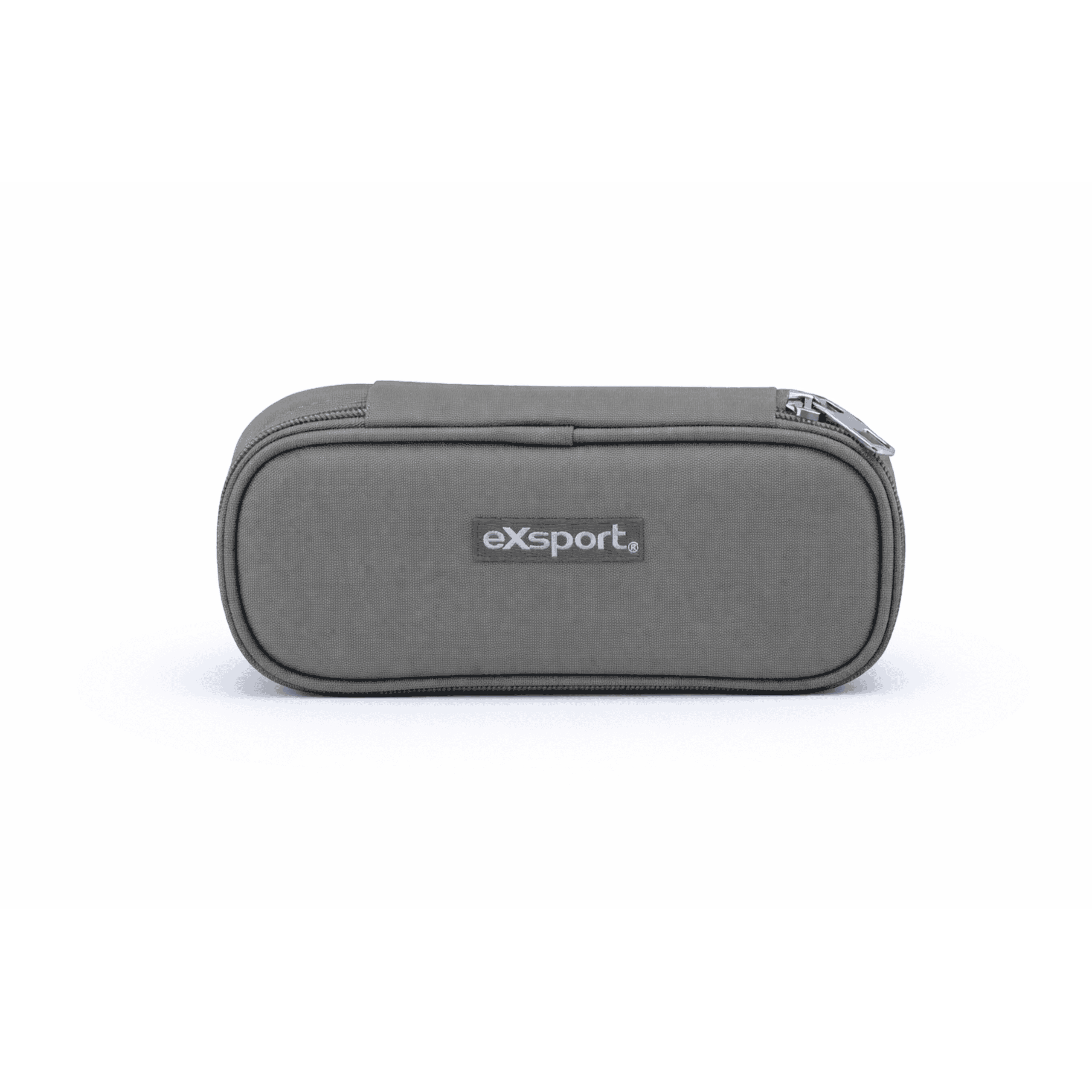 EXSPORT Pencil Case Round Plain Hard Shell Grey / 2627518