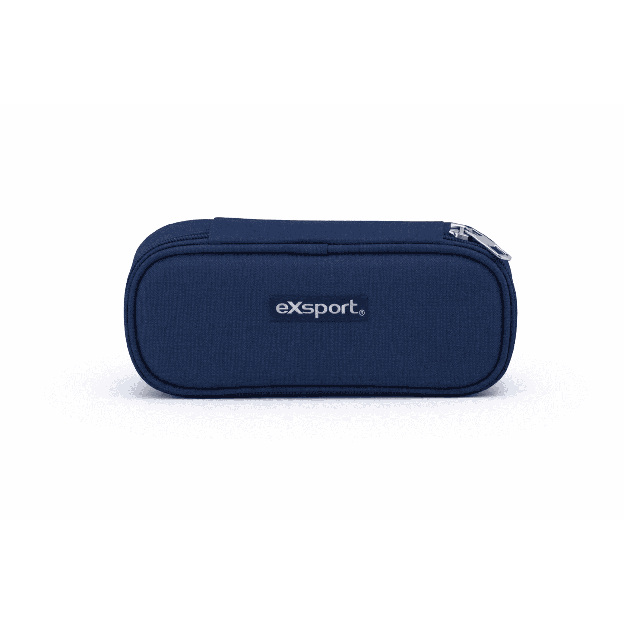 EXSPORT Pencil Case Round Plain Hard Shell Navy / 2627518
