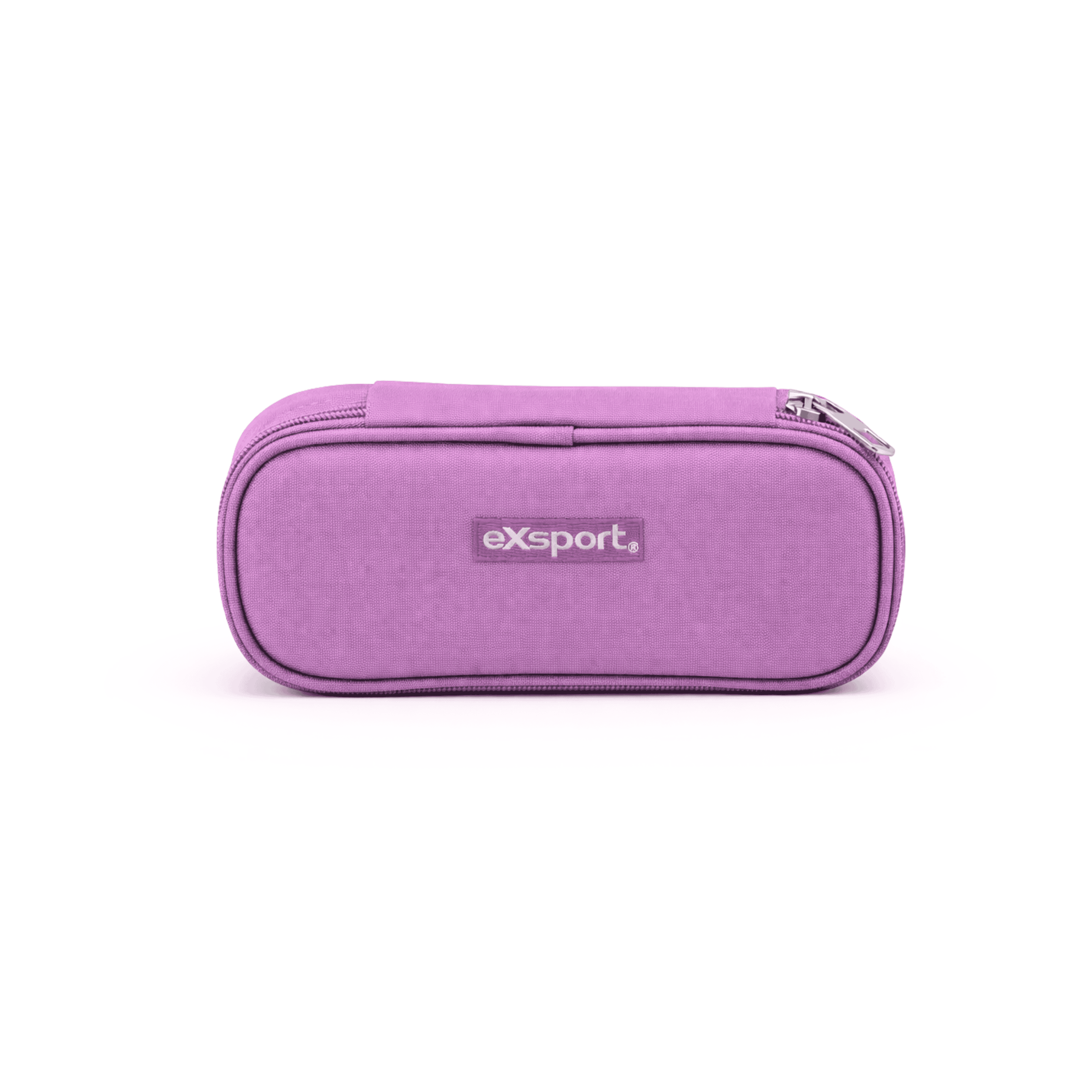EXSPORT Pencil Case Round Plain Hard Shell Purple / 2627518