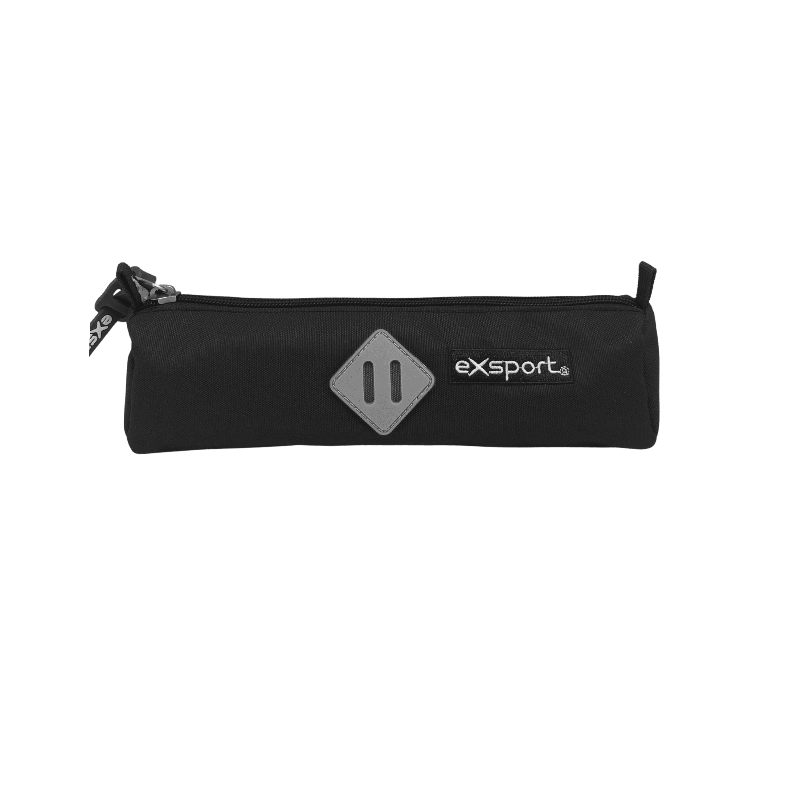 EXSPORT Pencil Case Plain W/Rubber Patch Black/Grey / 2627554