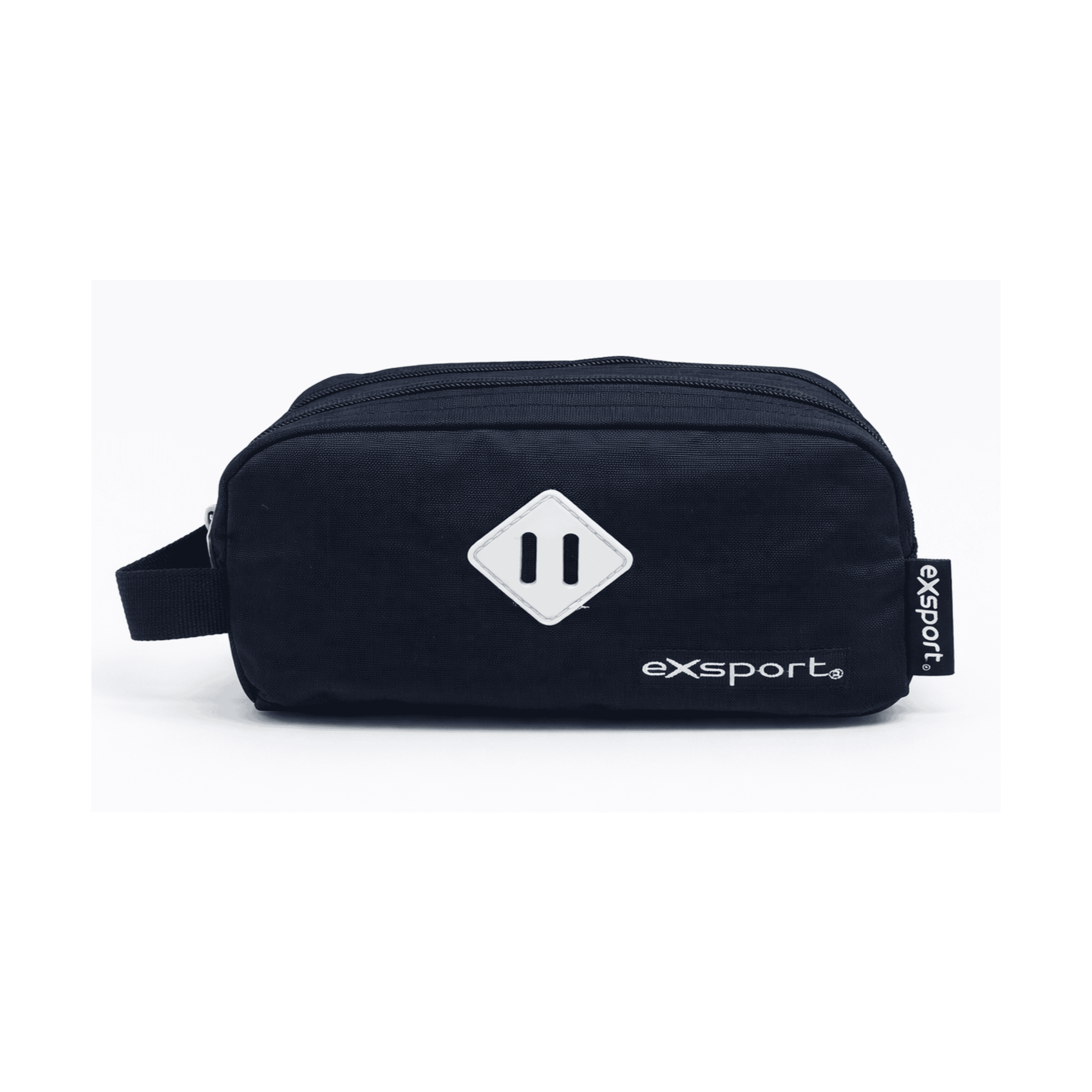 EXSPORT Pencil Case Plain W/Rubber Patch Black/Grey / 2627556