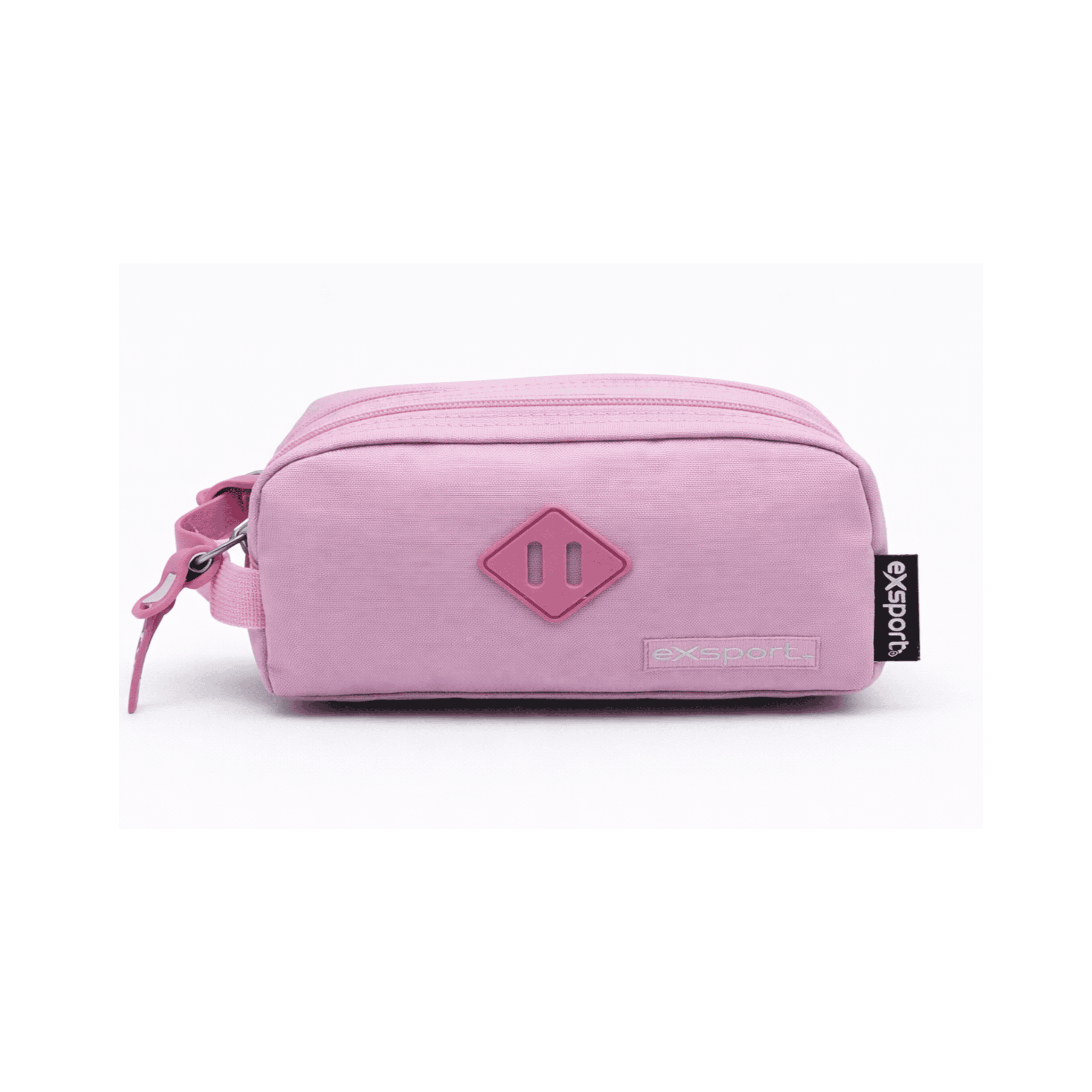 EXSPORT Pencil Case Plain W/Rubber Patch Pink / 2627556