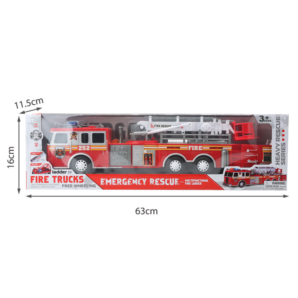 Inertial Fire Truck 63cm Simulation Stretchable Ladder Fire Truck