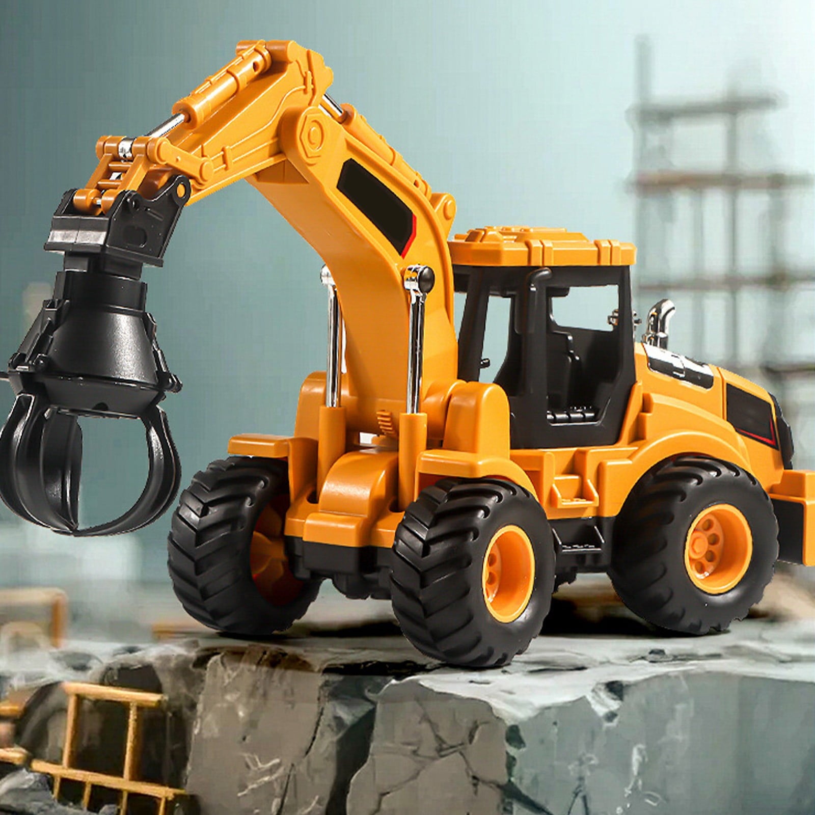 Kids Inertial Engineering Vehicle Toy – Realistic Drilling Rig Construction