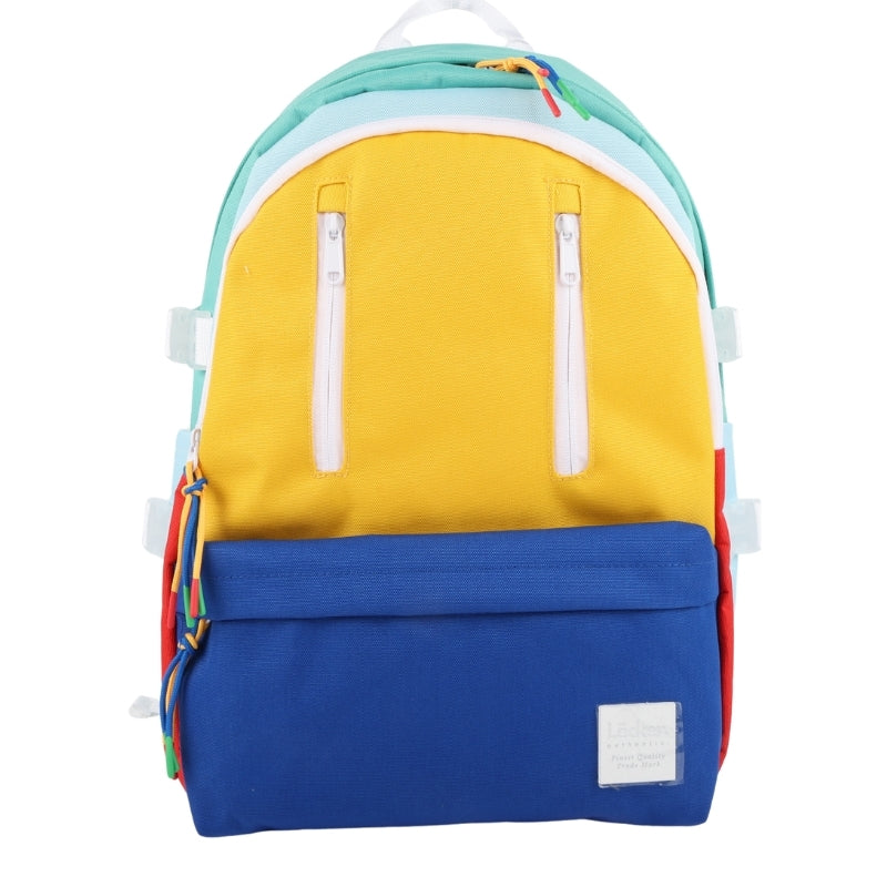Locker SODA POP Multi-Zip Backpack – Yellow & Royal Blue