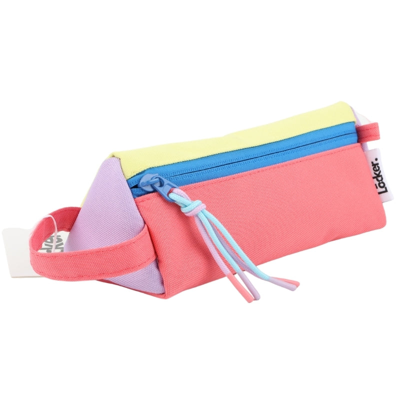 Locker POP Triangle Pencil Case – Coral & Yellow