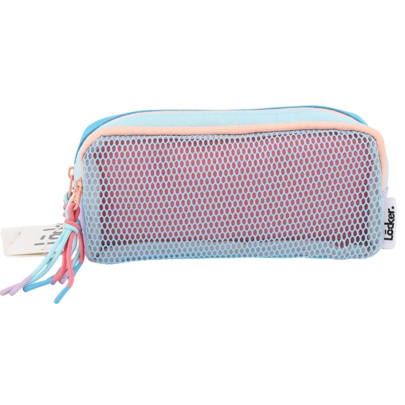 Locker POP Mesh Pencil Case – Ocean Blue & Peach