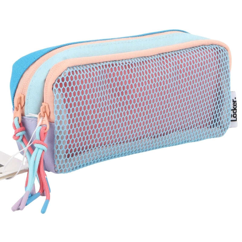 Locker POP Mesh Pencil Case – Ocean Blue & Peach
